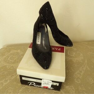 Caparros Vintage Black Beaded Heels